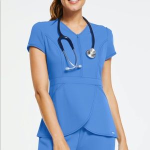 Jaanuu tulip top in ceil blue